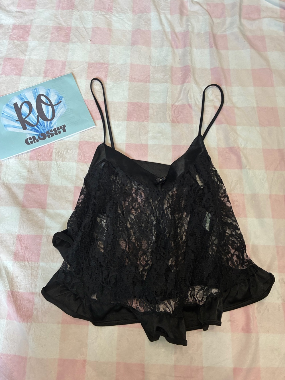 Black Lace Cami Slip - Women's Intimates